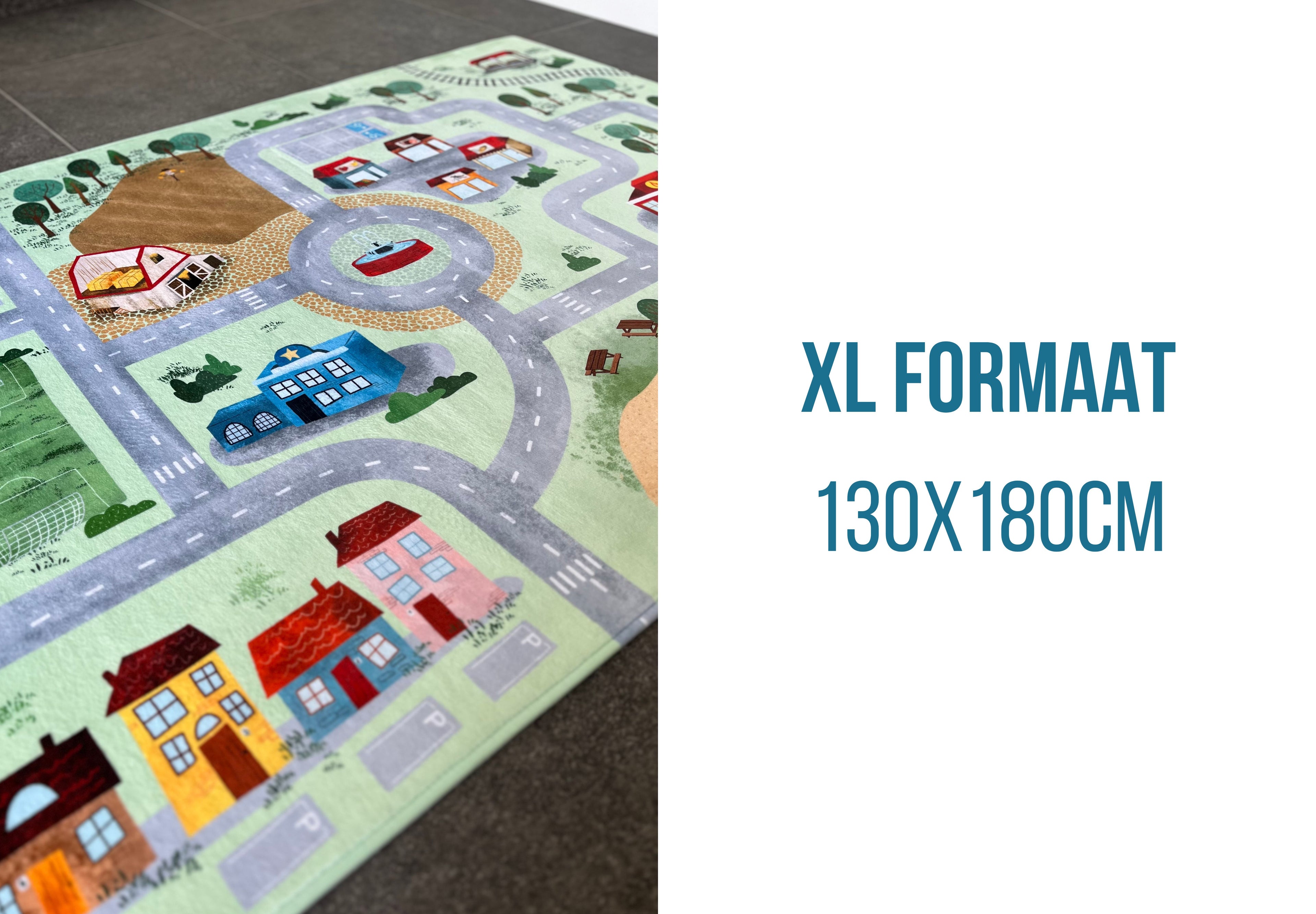 Village Auto Speelmat (110x170cm & 130x180cm)