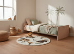 Rond Kinderkamer Vloerkleed Jungle Dieren (Ø 100 cm)