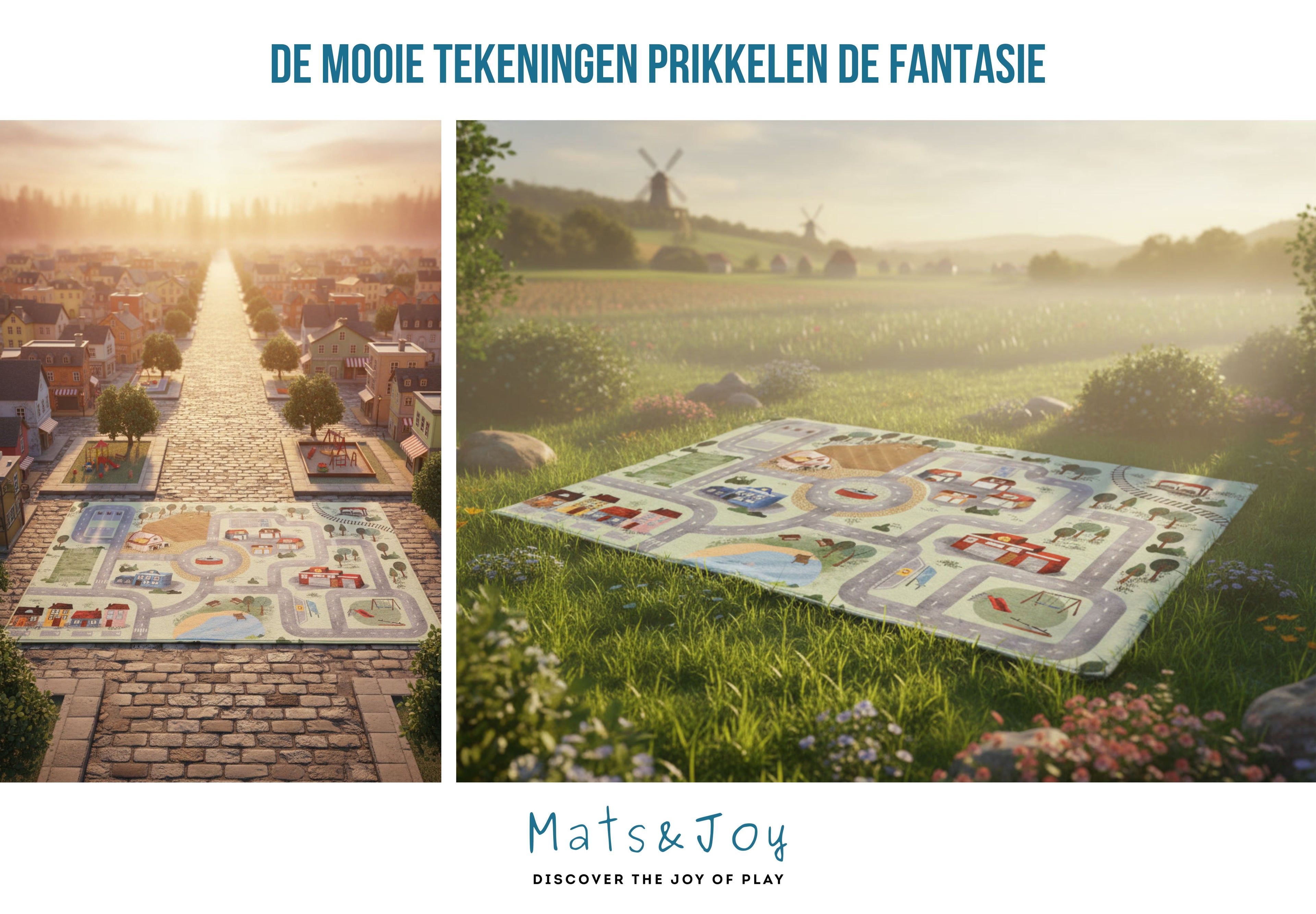 Village Auto Speelmat (110x170cm & 130x180cm)