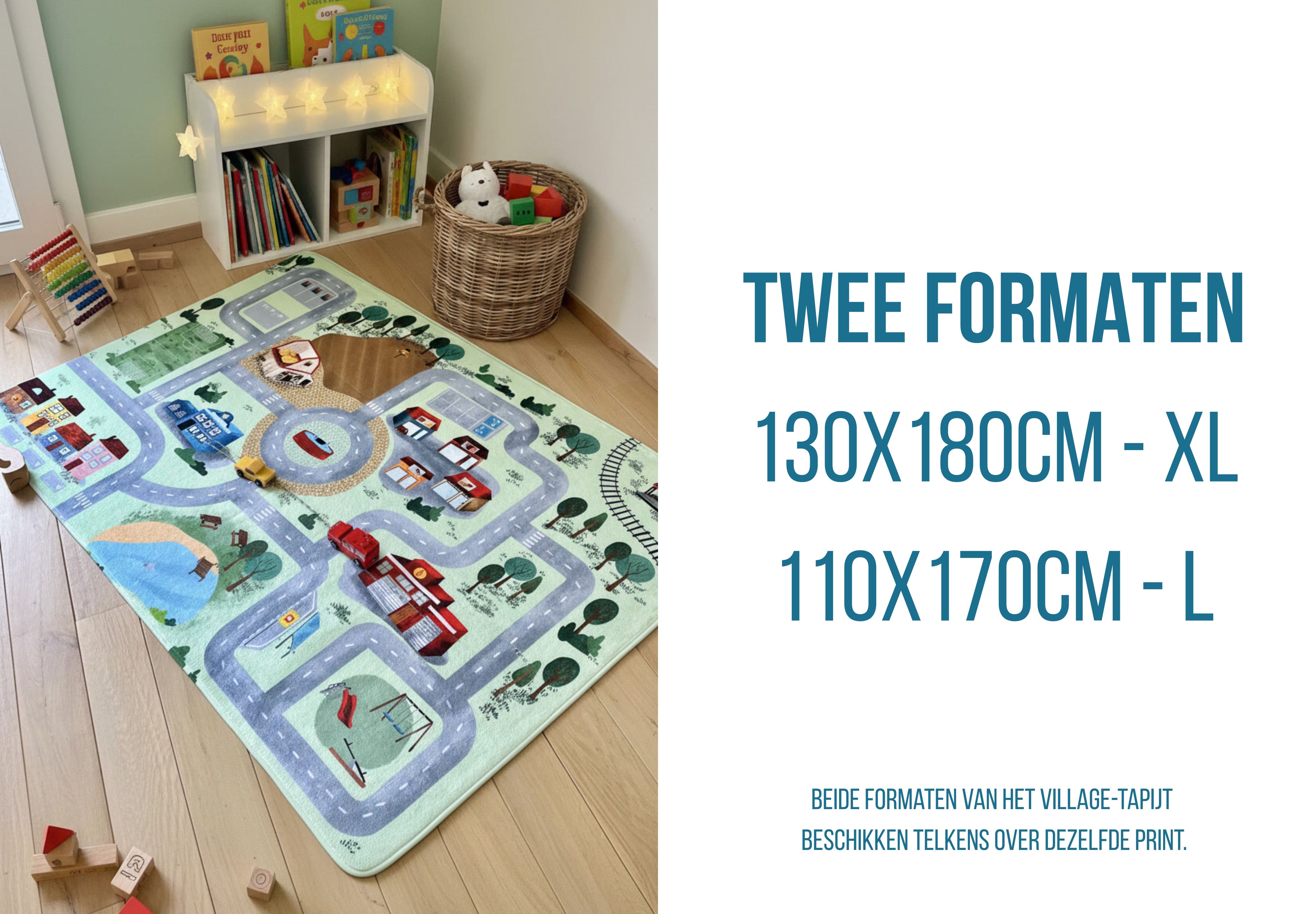 Village Auto Speelmat (110x170cm & 130x180cm)