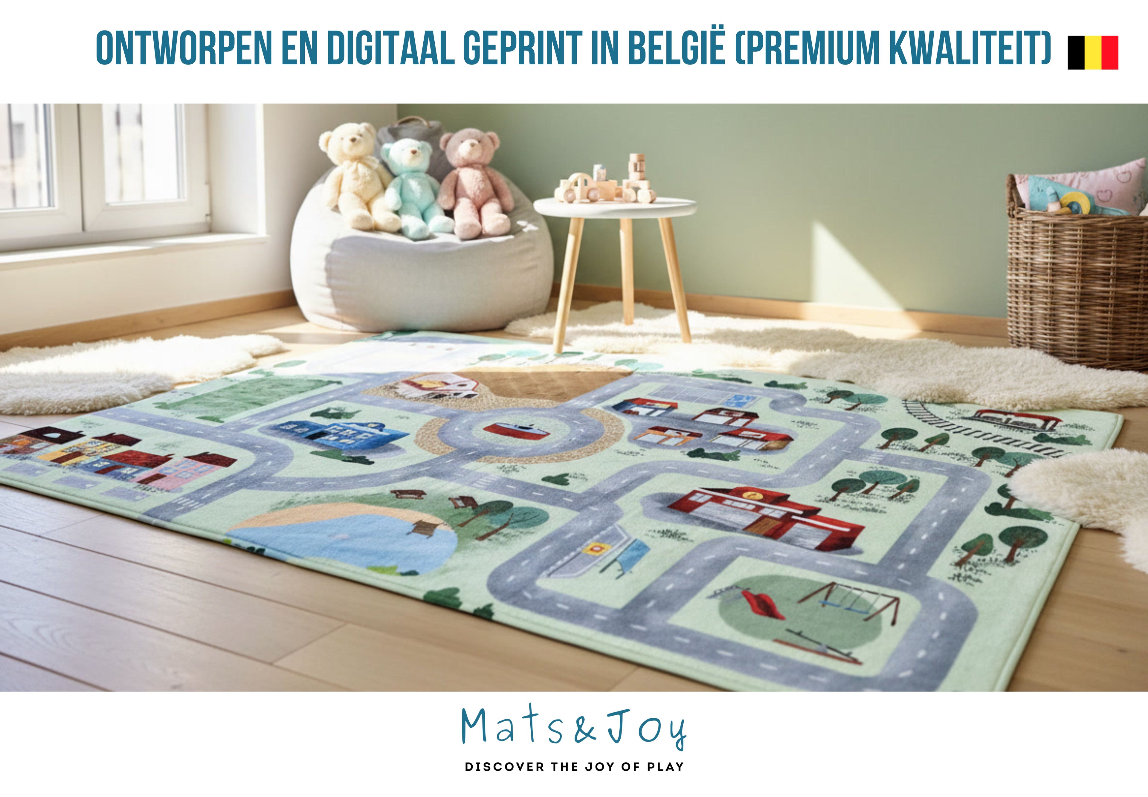 Village Auto Speelmat (110x170cm & 130x180cm)