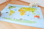 Wereldkaart Tapijt Kinderkamer (130x180cm)