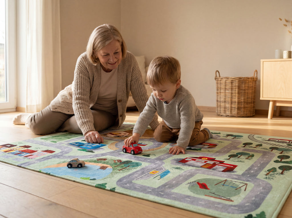 Dorf Auto Spielmatte (110x170cm & 130x180cm)