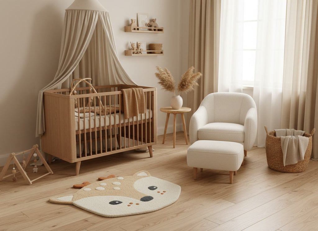 Tapis enfant faon (90 × 100 cm)