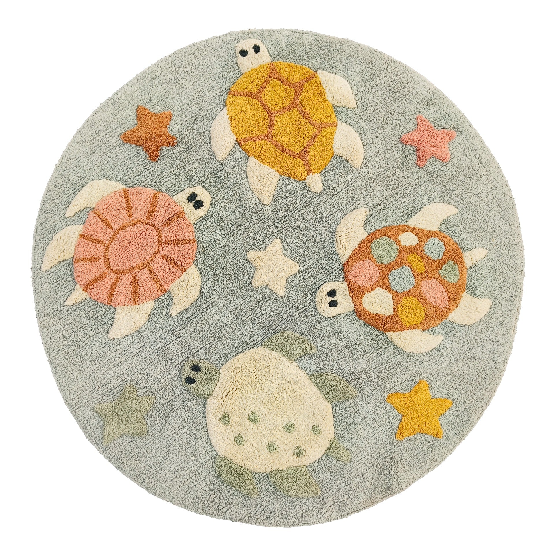 Schildpadjes Rond Kinderkamer Vloerkleed (Ø 110cm)